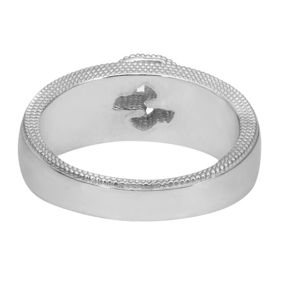 Gucci Interlocking Double G Band Ring 925 Sterling Silver Size 20 US 9.25 - Picture 4 of 5